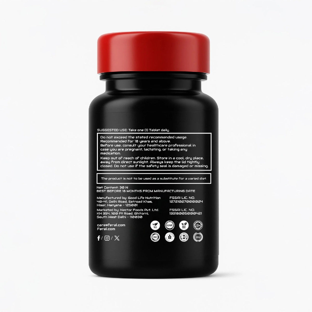 Kobra Labs Daily Multivitamin Tablets | 30 Tablets per Bottle-UP