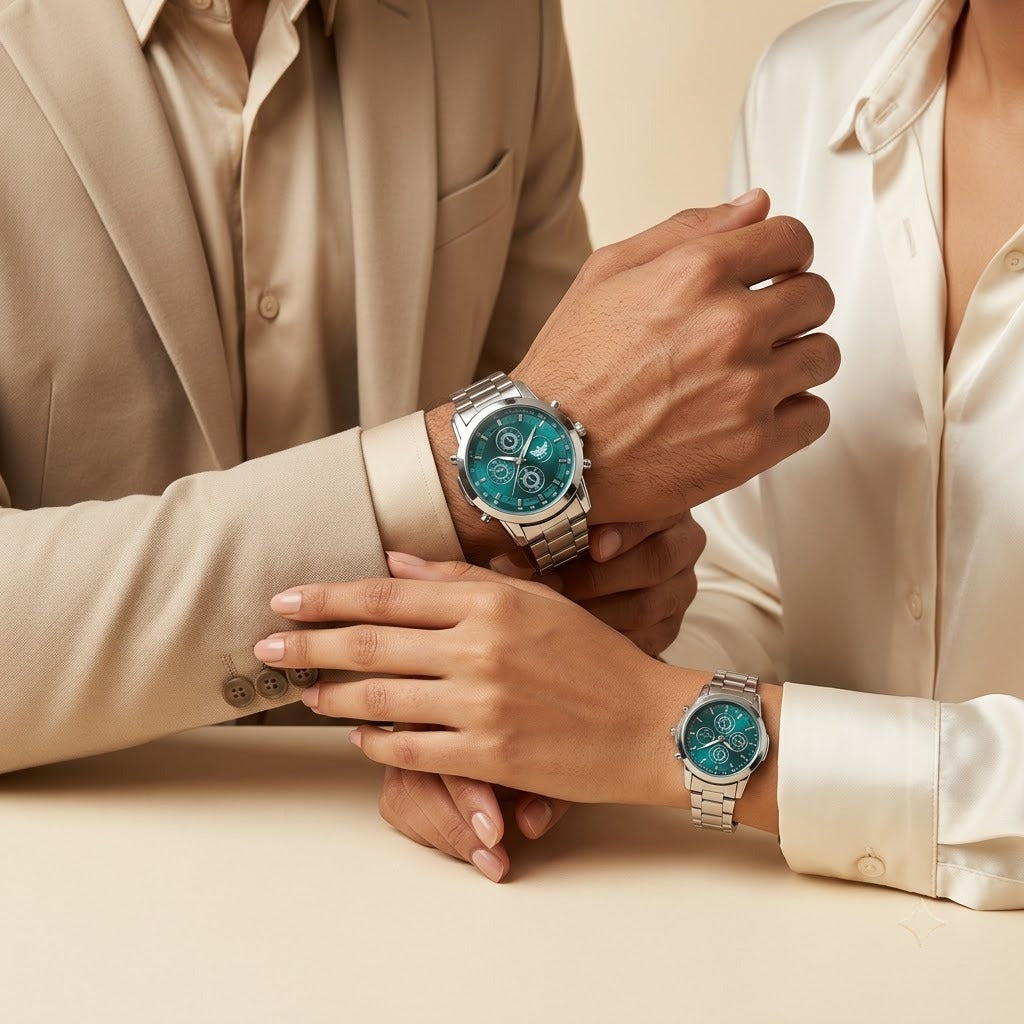 Emerald Green Couple Watch