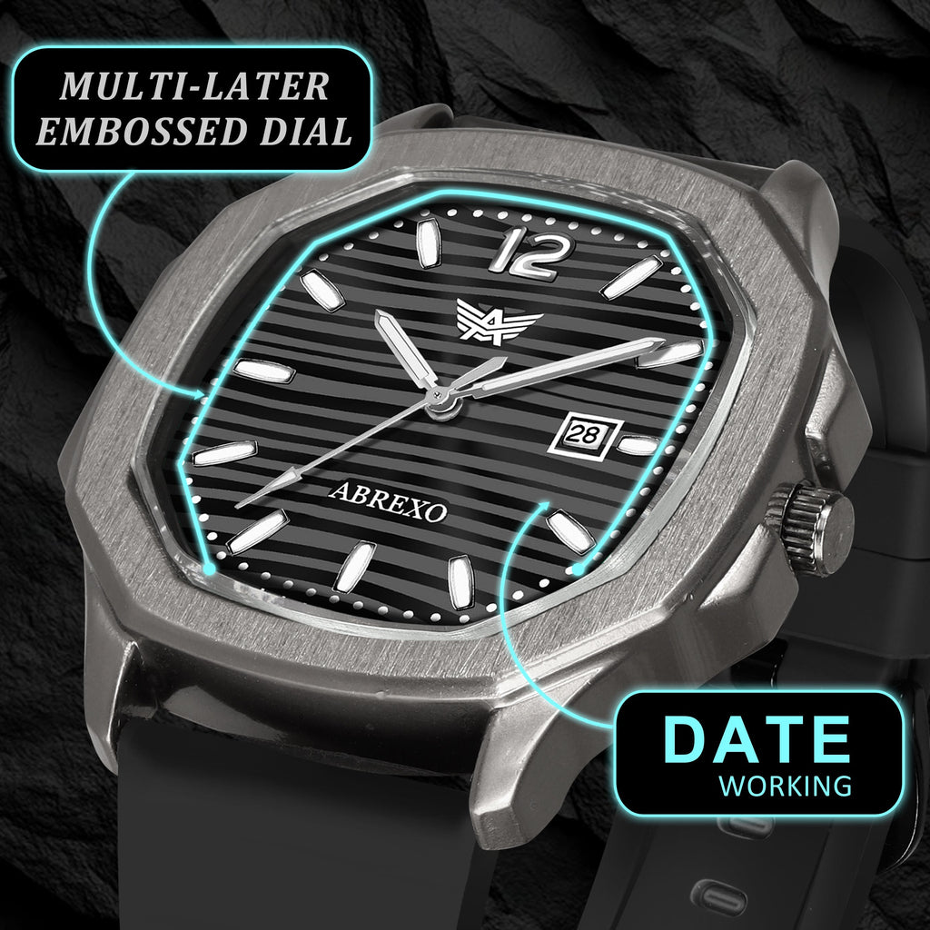 ABREXO BANDITS Series Analog Watch For Men (Quartz, Stainless Steel)