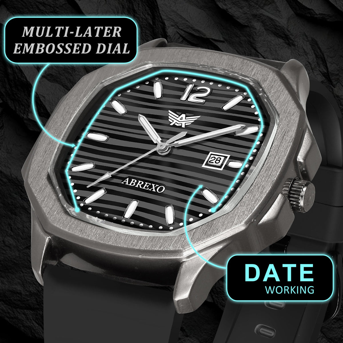 ABREXO BANDITS Series Analog Watch For Men (Quartz, Stainless Steel)