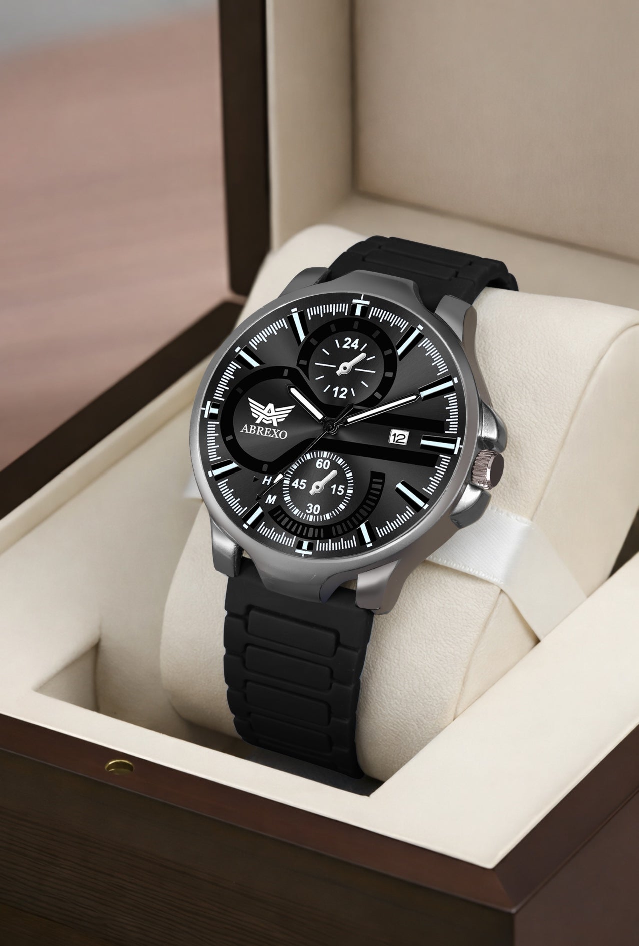 ABREXO BANDITS Series Analog Watch For Men (Quartz, Stainless Steel)