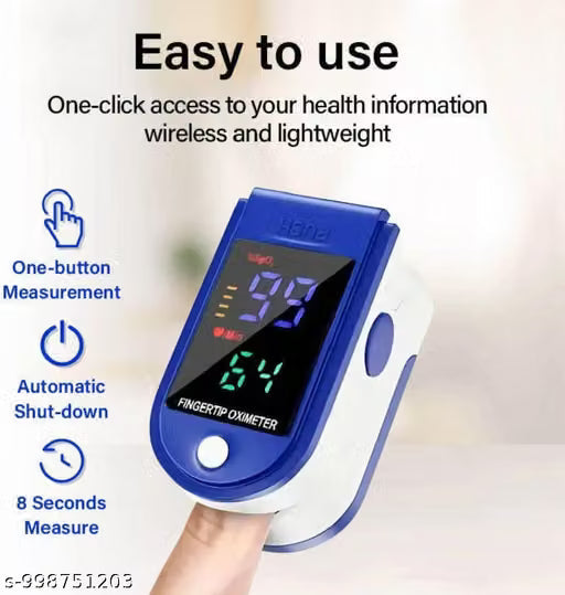 Oximeter Portable Fingertip SpO2 & Heart Rate Monitor with Battery Indicator-UP